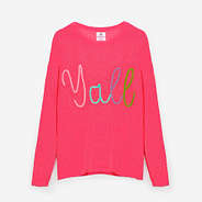 yall hot pink sweater