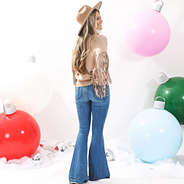 sequin fringe sweater back view