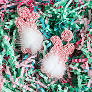 Pink Bunny Easter Earrings