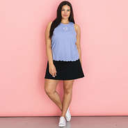 girl wearing lavender personalized exercise tank