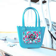 leopard confetti mini waterproof beach bag on boat