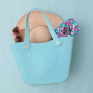 leopard confetti pouch in beach bag