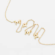 Mama Letter Necklace in gold
