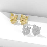 Gold Tiger Earrings