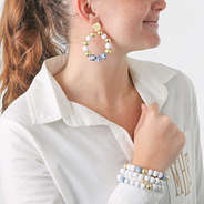 gold engraved coastal jewelry set