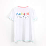 back view monogrammed nurse t-shirt in ringer style