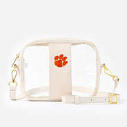 clemson tigers bone ivory white clear stadium approved crossbody