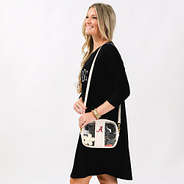 alabama crimson tide clear stadium crossbody bag on shoulder