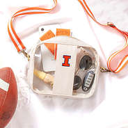 illinois bone clear stadium crossbody with orange gameday props