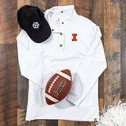 illinois pullover with football