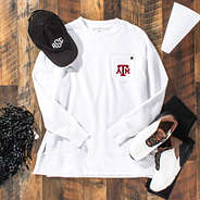 texas a&m crewneck sweatshirt ootd