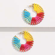 colorful statement circle hoop earrings