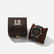 Personalized Leather Watch Holder with insert
