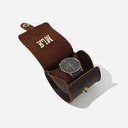 Personalized Leather Watch Holder open