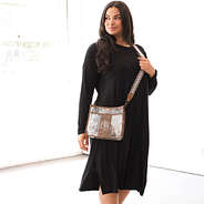 brown clear saddlebag on julia