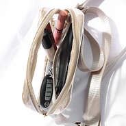 clear belt bag inside shot