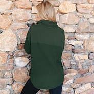 back of pine waffle knit pullover