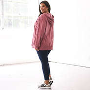 back of monogrammed rose hoodie