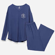personalized pajamas in indigo