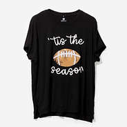 Sequin Sports Tee in Black