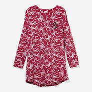 Monogrammed Softspun Nightgown in Red Bow-utiful
