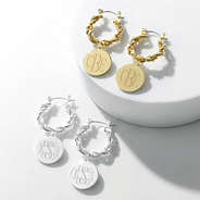 duo cable hoop earrings