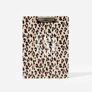 Monogrammed Clipboard in Classic Cheetah