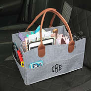 gray home organizer in car