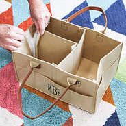 khaki home organizer inside shot