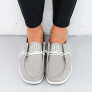 light gray canvas slip ons