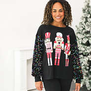 nutcracker sweatshirt on jae