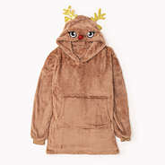 blanket hoodie in reindeer