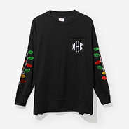 monogrammed christmas sweatshirt in black