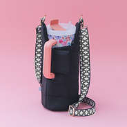 back of black water bottle holder carrier