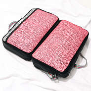 flat monogrammed packable weekend duffle with mesh pockets