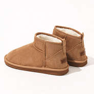 sherpa ankle booties back view