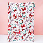 merry bows personalized christmas blanket