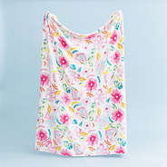 painted petals plush blanket studio shot