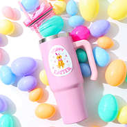 easter egg vibes with hoppy easter sticker