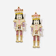 nutcracker earrings in pink