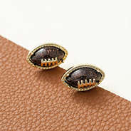 football earrings - studio shot