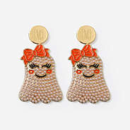 Monogrammed Ghost Earrings