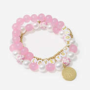 monogrammed love you more bracelets