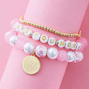 personalized love you more  stack bracelets