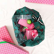 inside of festive forest gift sack