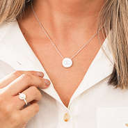 pave necklace with adjustable cable ring