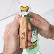 personalized wooden bottle opener with name