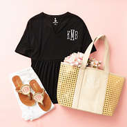 black peplum top flatlay