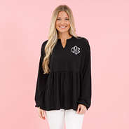 peplum top with white pants