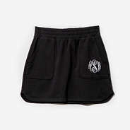 Monogrammed Athleisure Skirt in Black
